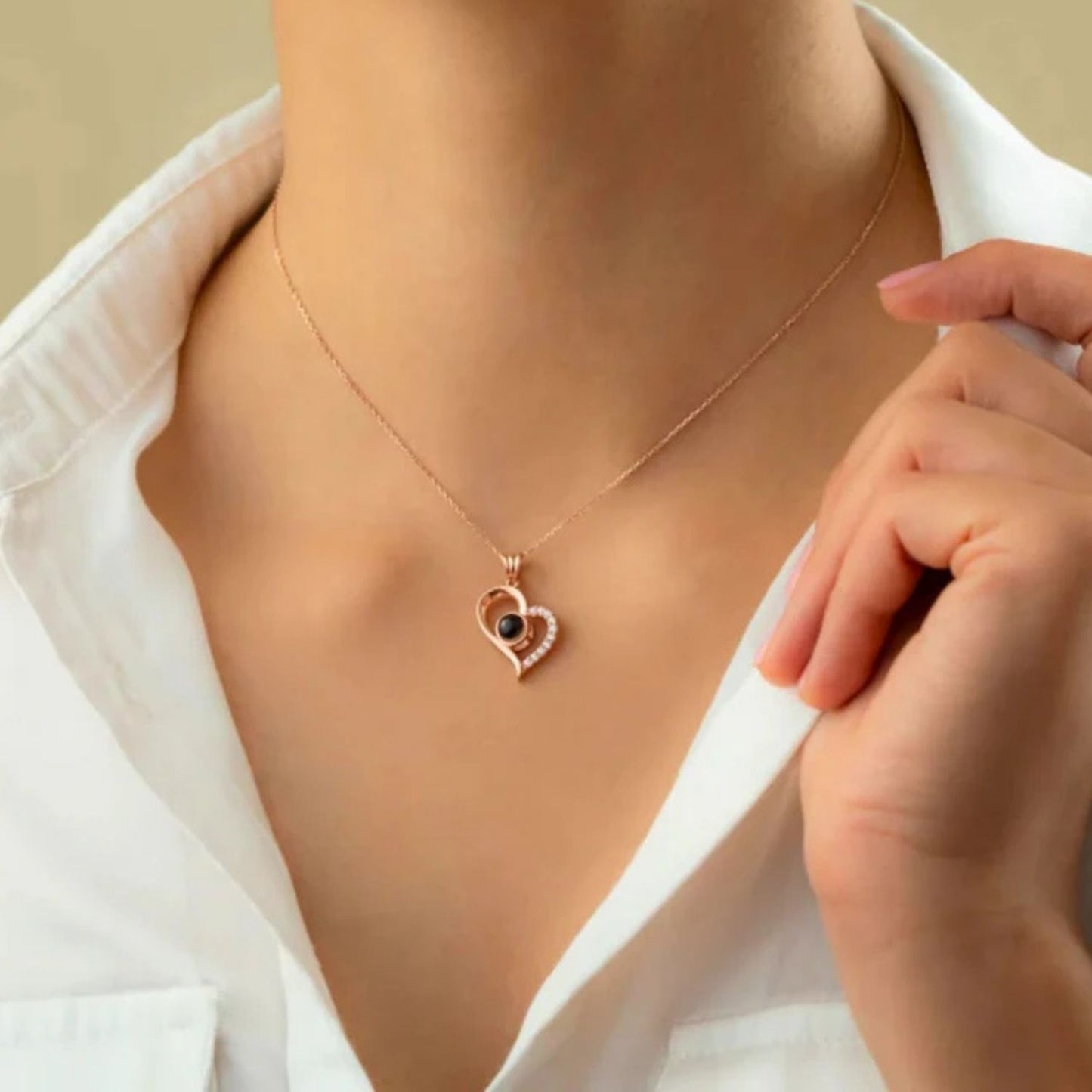 Petstom™ Personalized Heart Photo Necklace