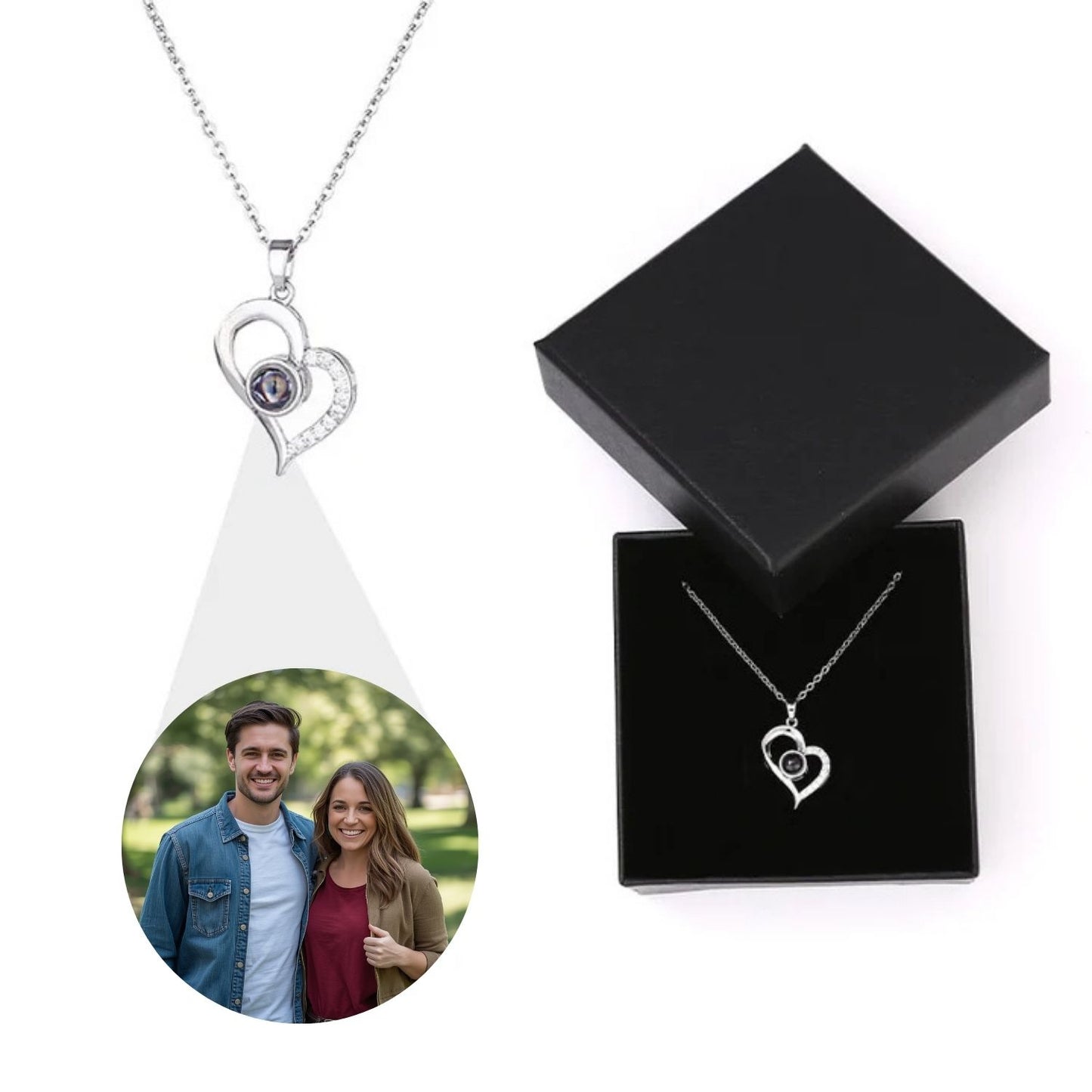 Petstom™ Personalized Heart Photo Necklace