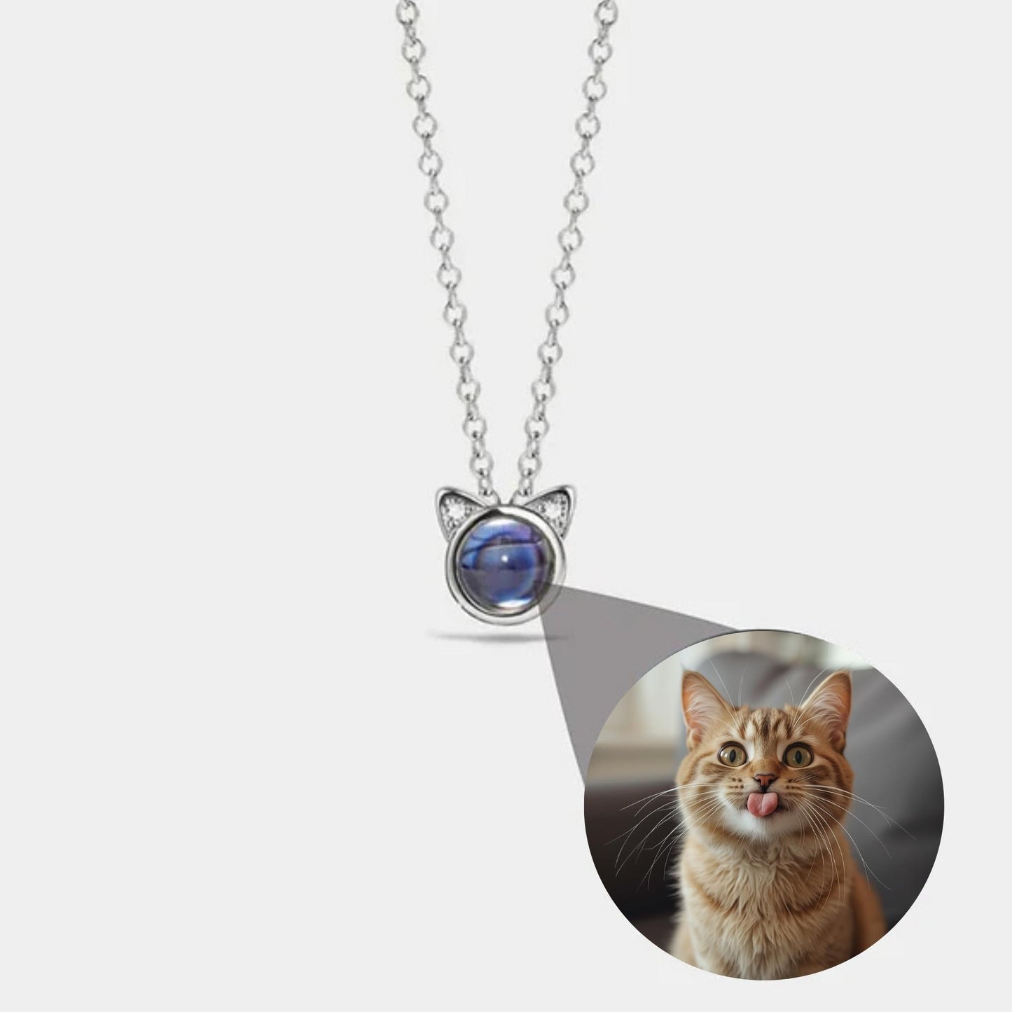 Petstom™ Cat Memorial Photo Necklace