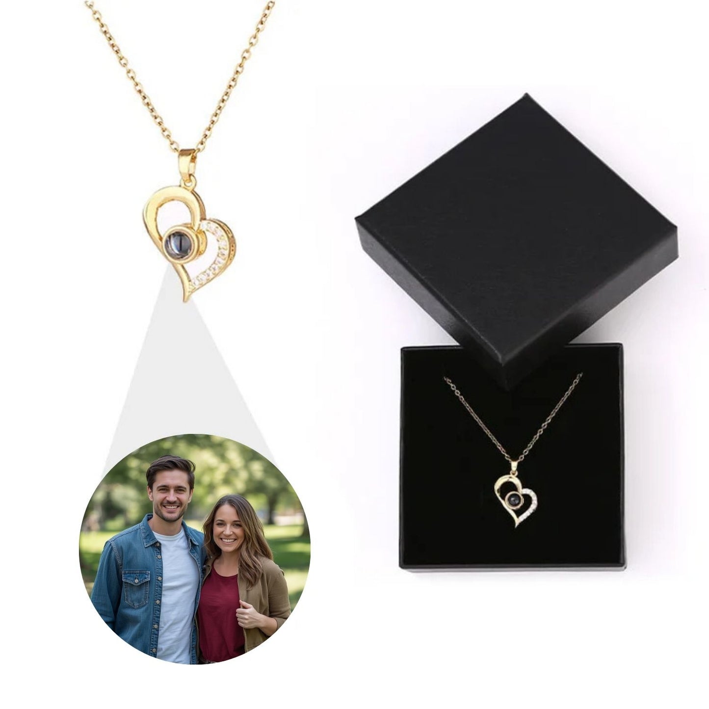 Petstom™ Personalized Heart Photo Necklace