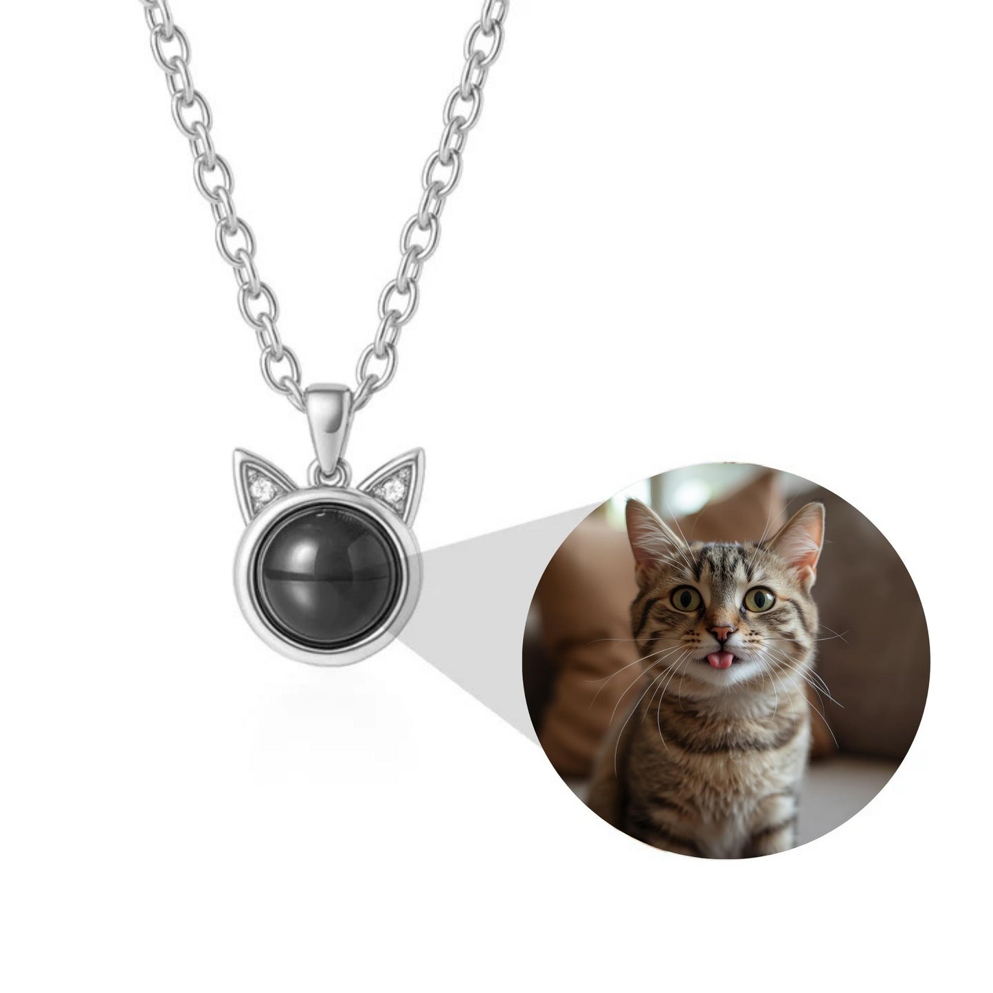 Petstom™ Cat Memorial Photo Necklace