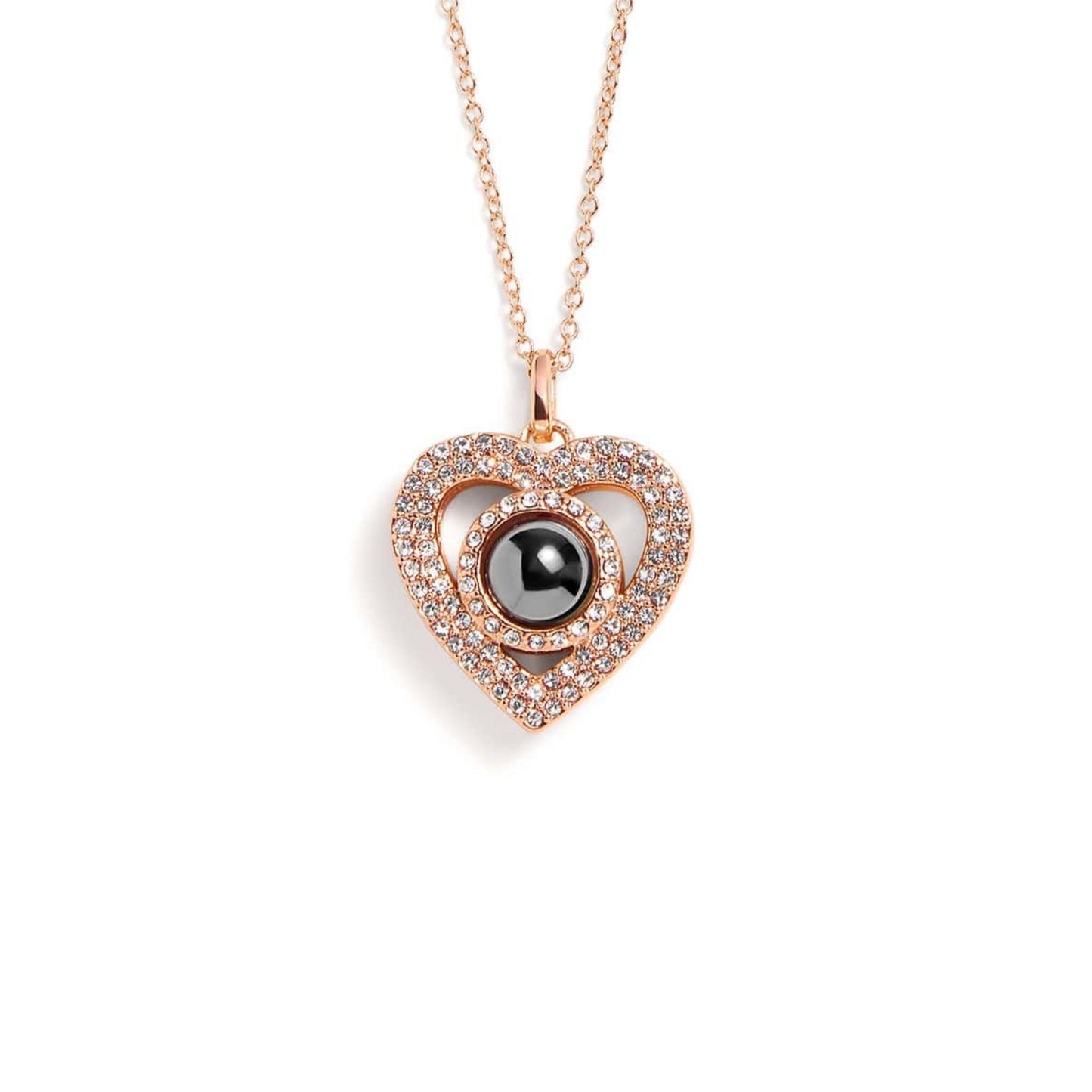 Petstom™ Personalized Pavé Heart Necklace