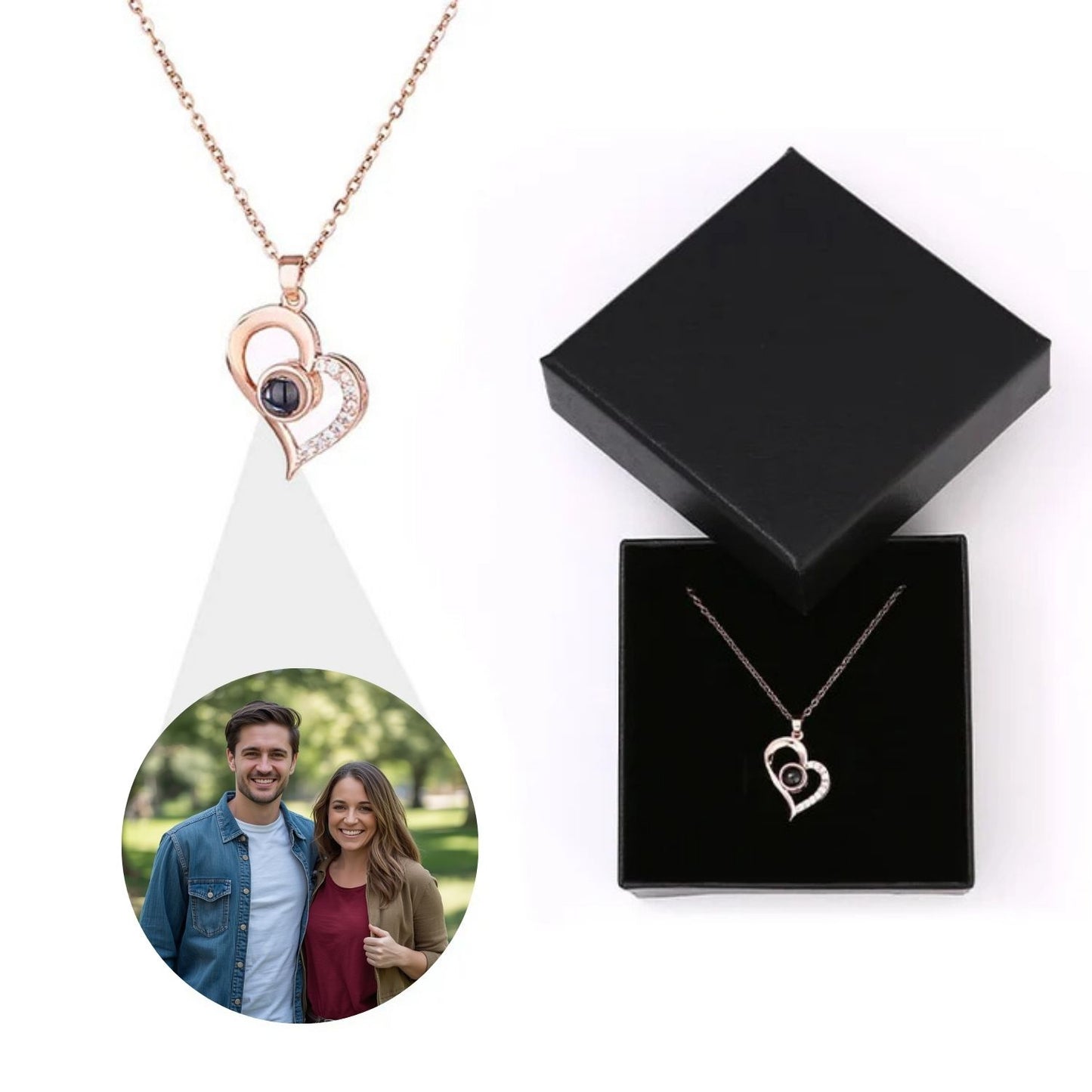 Petstom™ Personalized Heart Photo Necklace