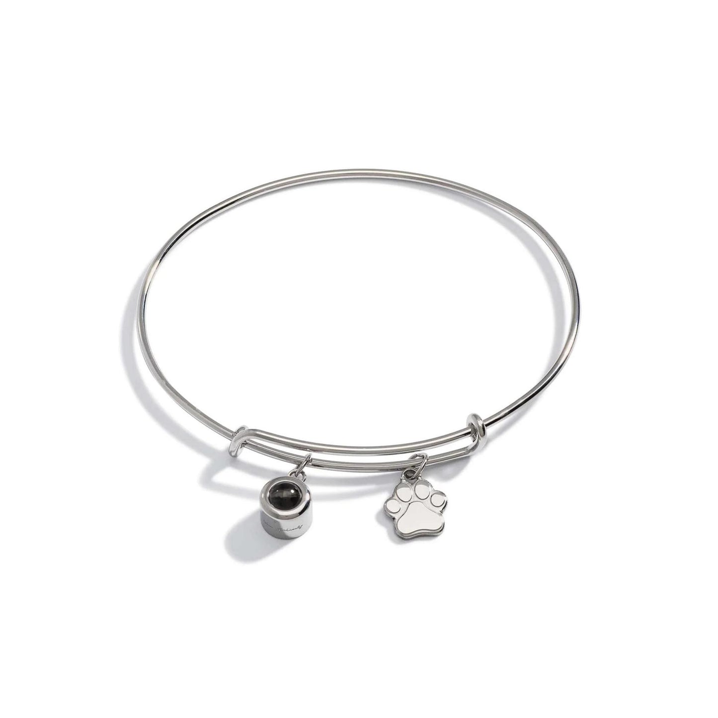 Petstom™ Personalized Photo Bangle with Paw Charm