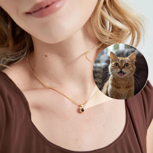 Petstom™ Cat Memorial Photo Necklace