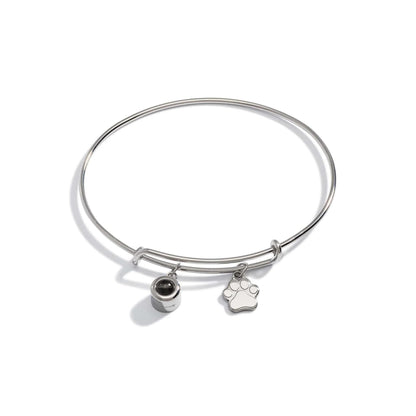 Petstom™ Personalized Photo Bangle with Paw Charm